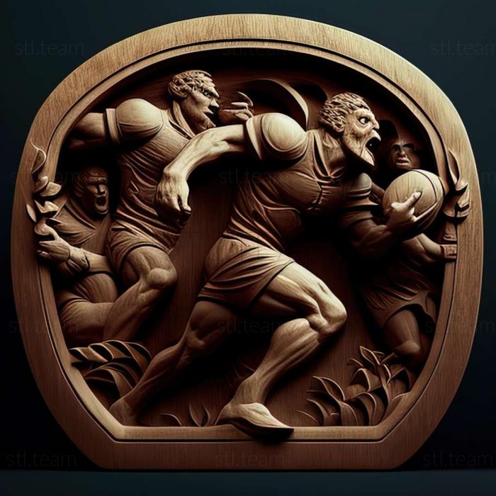 3D model Rugby Challenge game (STL)